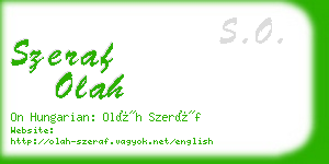 szeraf olah business card